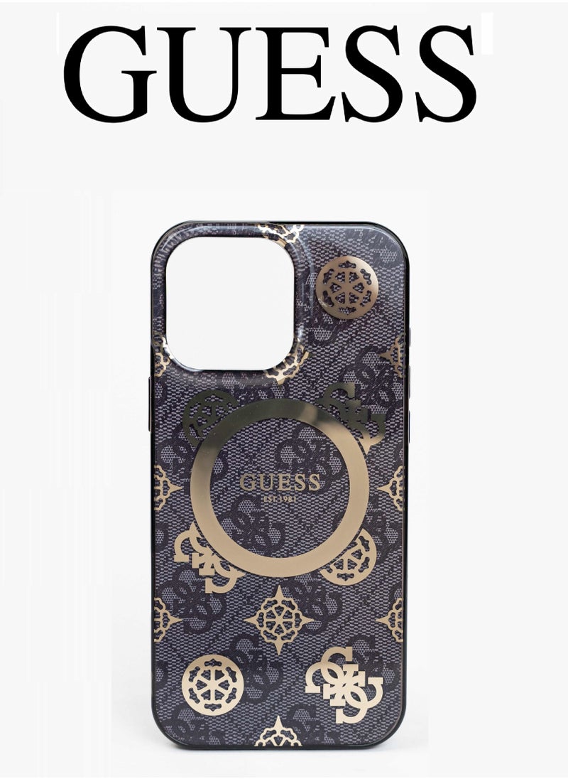 CG MOBILE iPhone 16 Pro Case, supports wireless charging MagSafe, transparent Black with original logo and approved design from the global brand Guess. From CG Mobile.  - Image 4