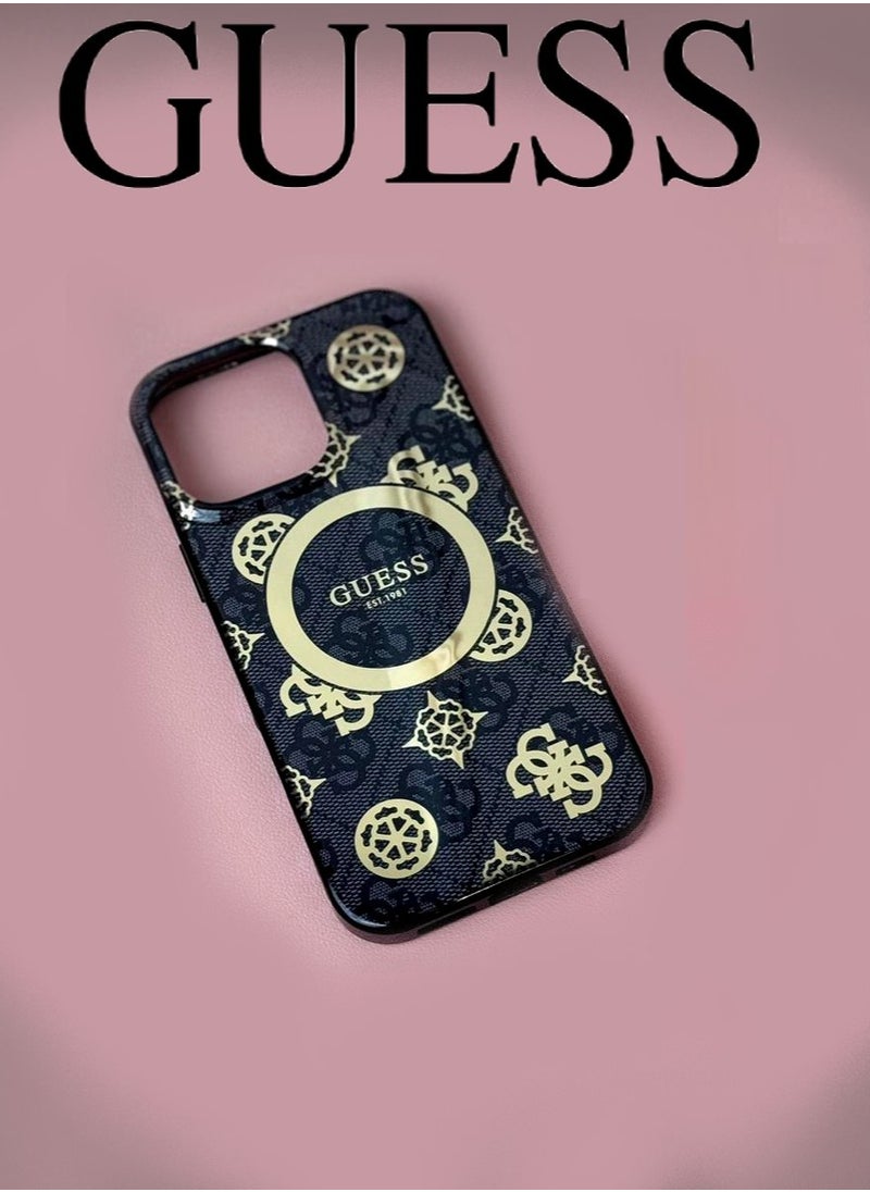 CG MOBILE iPhone 16 Pro Case, supports wireless charging MagSafe, transparent Black with original logo and approved design from the global brand Guess. From CG Mobile.  - Image 5
