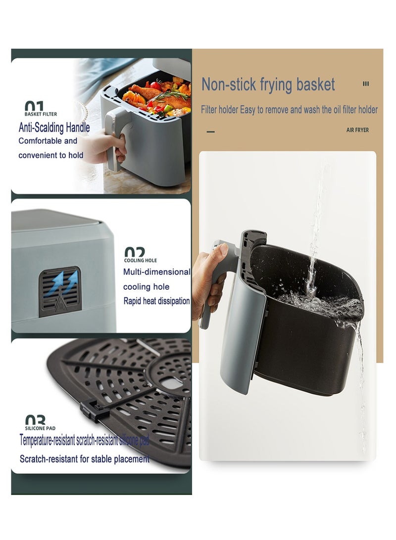 Bear Multifunction 6.5L Electric Air Fryer 1700W Touch Display Automatic Non-Stick Oil Free Cooker Frying For Home Kitchen - Image 3