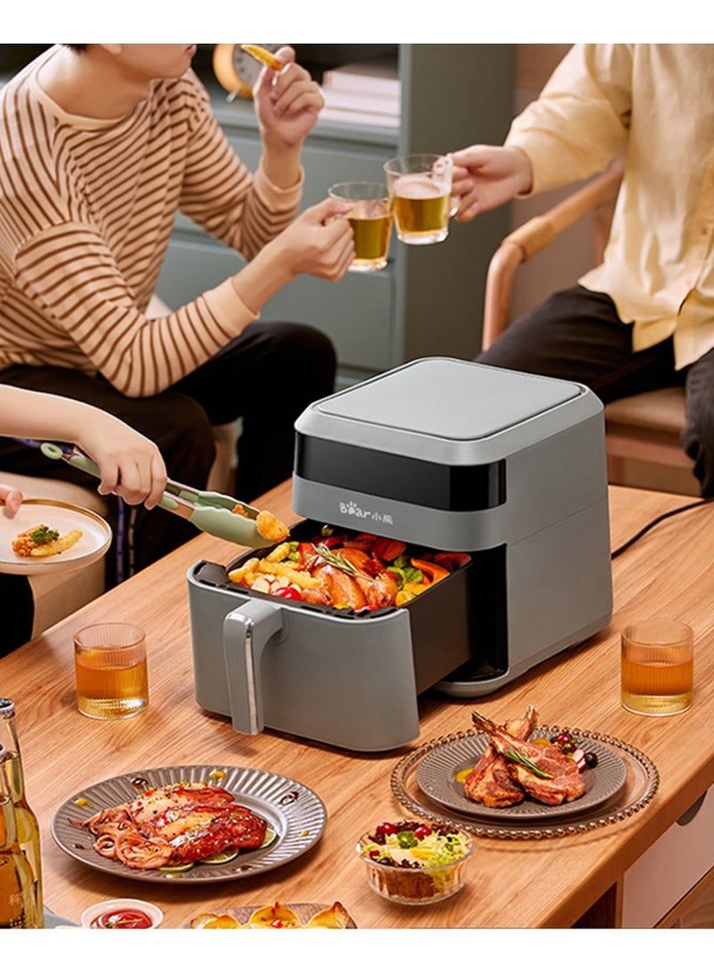 Bear Multifunction 6.5L Electric Air Fryer 1700W Touch Display Automatic Non-Stick Oil Free Cooker Frying For Home Kitchen - Image 2