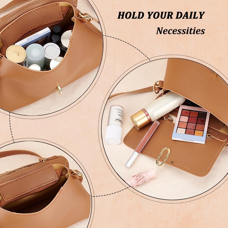 كلاراكو مجموعة خياطة حقيبة من جلد البولي يوريثان من Klarako، مجموعة صنع حقيبة كتف مصنوعة يدويًا، حقيبة يد نسائية، صنع جميع المواد، خياطة يدوية، صنع حقيبة كروس بودي، إكسسوارات، مشروع حرفة الخياطة، 10 × 7 × 3.5 بوصة، بني - Image 5