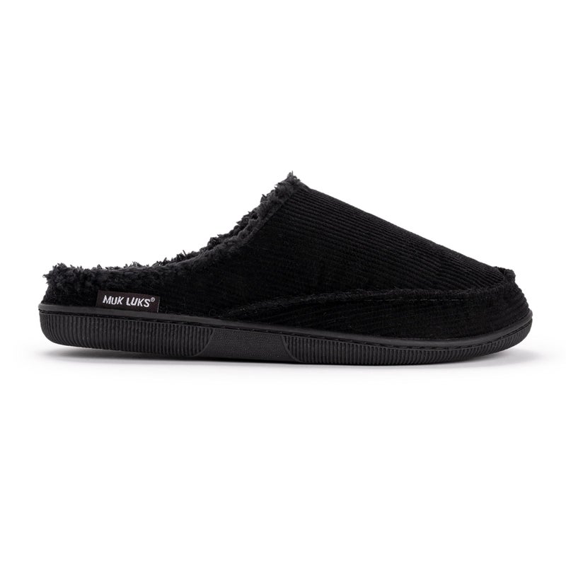 Muk LUKS Men's Men's Corduroy Clogs Shoe, Black, Large 12-13 M US - Image 3
