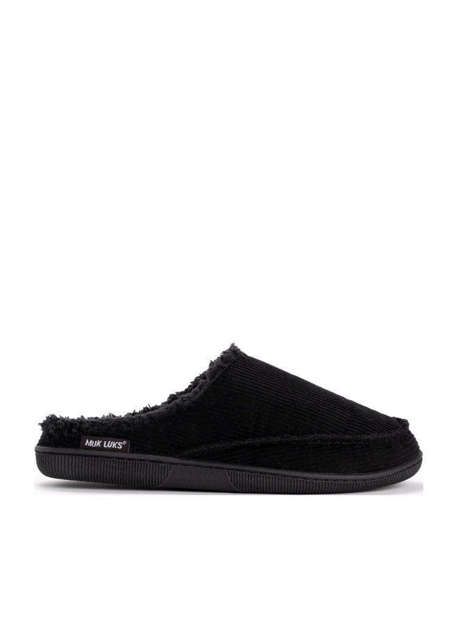 Muk LUKS Men's Men's Corduroy Clogs Shoe, Black, Large 12-13 M US - Image 1