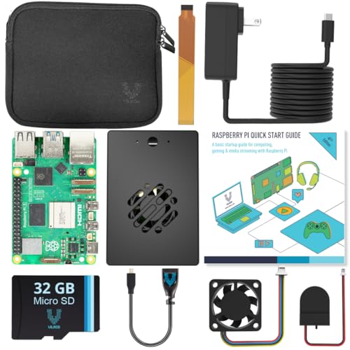 Vilros Raspberry Pi 5-8GB Starter Kit - Turbo Cooled Edition - 32GB Memory (Aluminum Black) - Image 1