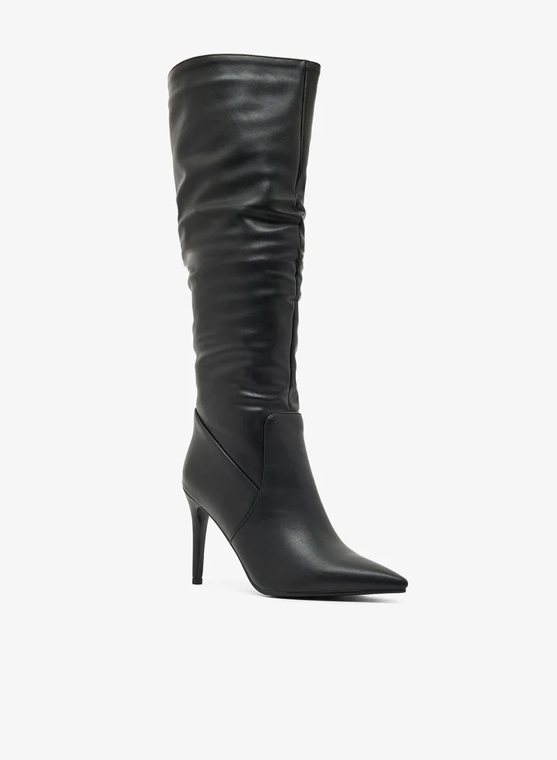 ELLA Pointed Toe Stiletto Heel Knee Boots