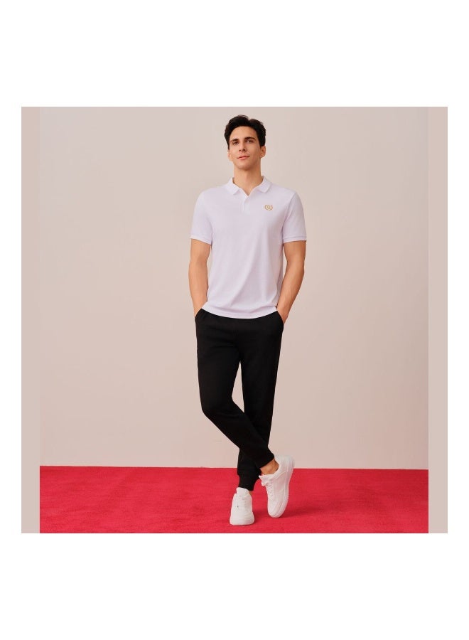 جيوردانو بنطلون رياضي رجالي بخصر مطاطي من نسيج تيري فرنسي - أسود - Image 2