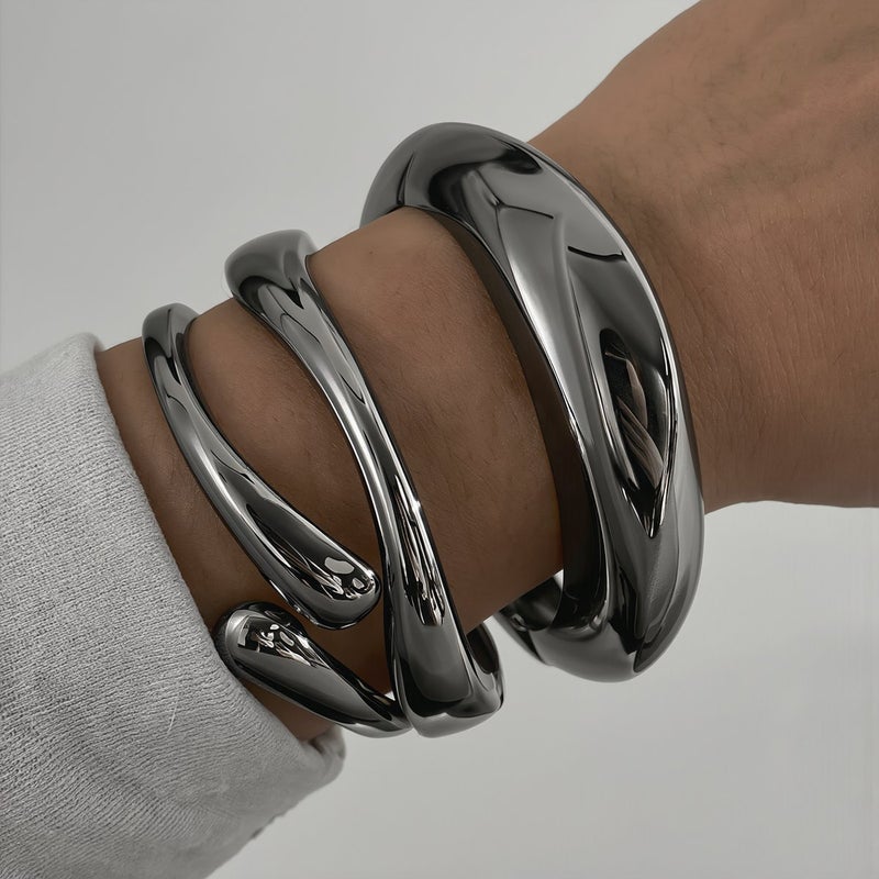 Versatile Statement Bangle Daily Wear For Office Party Casual Event Outfit Accessory - Image 3