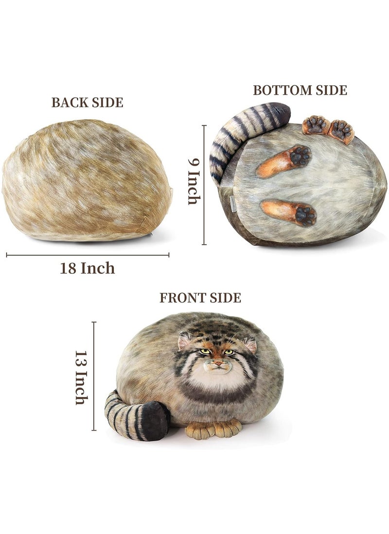 ORiTi ORiTi Cat Plush Body Pillow, Pallas Cat Plush Pillow, Steppe Cat Stuffed Animals Soft Plushies, Kitten Plush Throw Pillow Doll Big Plush Toys  - Image 3