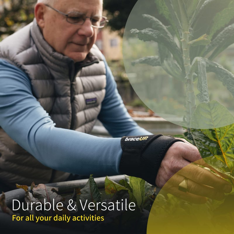 BraceUP Adjustable 2 Wrist Wraps for Men and Women - Workouts Wrist Band, Carpal Tunnel Compression Wrist Brace, Tendonitis Wrist Splint, One Size Adjustable (pack of 2) - Image 4