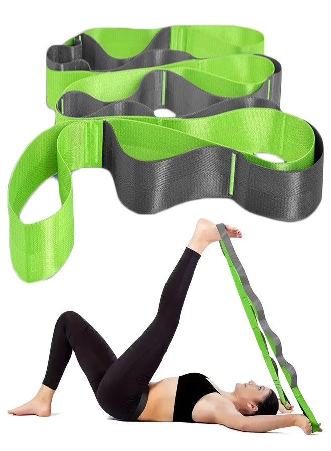Arabest Yoga Strap - Stretching Strap, 12 Loops Yoga Stretch Strap, Non-Elastic Stretch Band for Physical Therapy, Pilates, Dance and Gymnastics with Carry Bag - Image 1