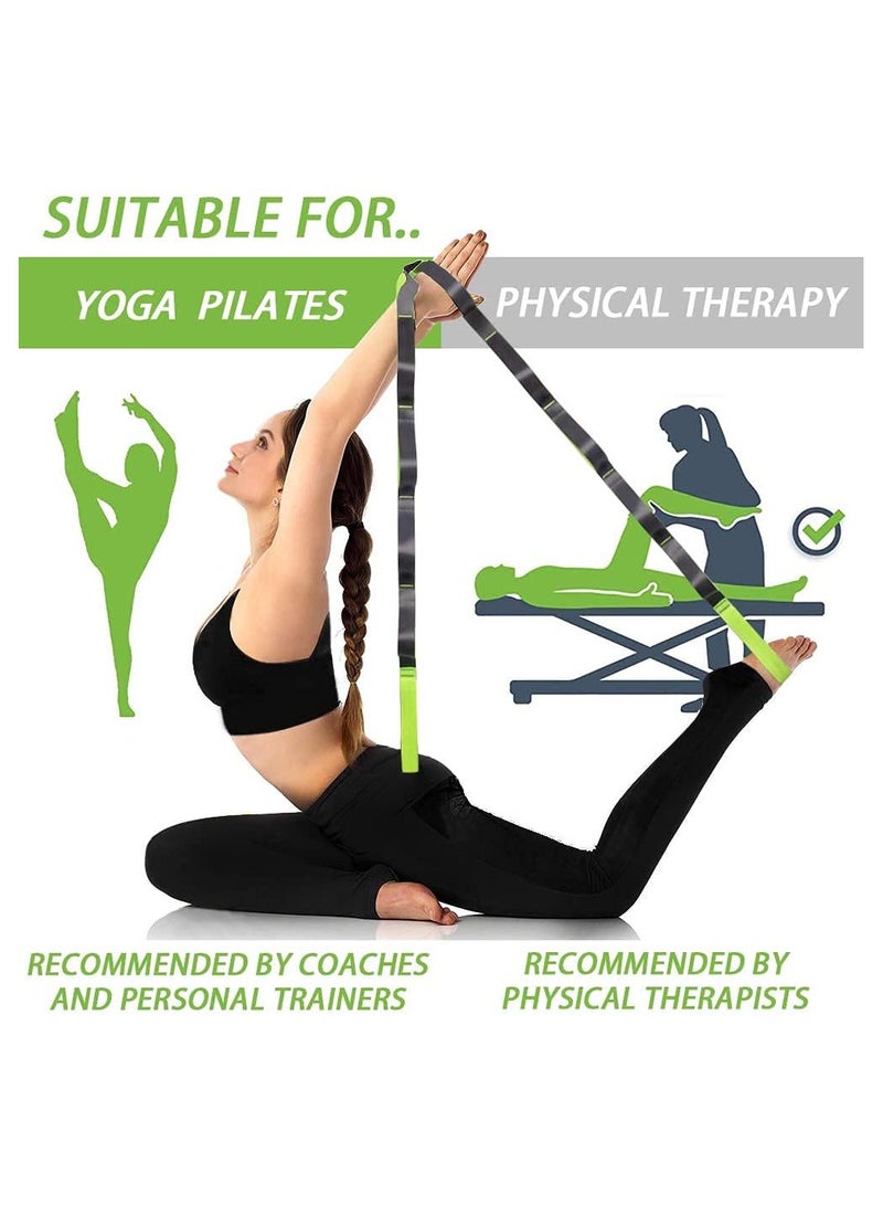 Arabest Yoga Strap - Stretching Strap, 12 Loops Yoga Stretch Strap, Non-Elastic Stretch Band for Physical Therapy, Pilates, Dance and Gymnastics with Carry Bag - Image 3