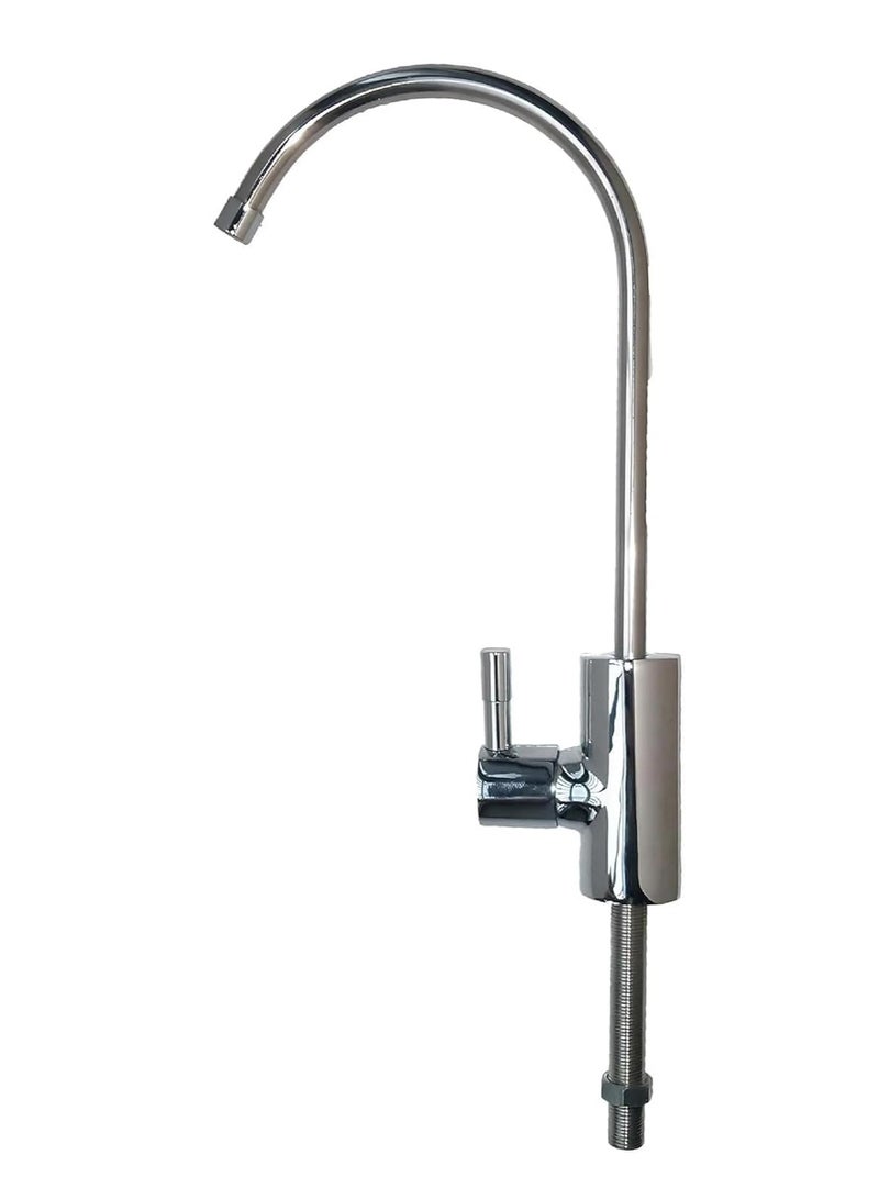 صنبور فلتر مياه التحلية المتميز والجذاب وطول 20 سم، يجمع بين الجودة العالية وأداء التصفية الفائق في تصميم أنيق (كروم) - Image 1