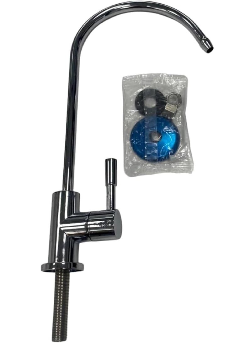 صنبور فلتر مياه التحلية المتميز والجذاب وطول 20 سم، يجمع بين الجودة العالية وأداء التصفية الفائق في تصميم أنيق (كروم) - Image 3