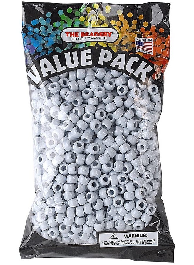 The Beadery 6 By 9Mm Barrel Pony Bead Grey Small 900 Pieces - Image 1