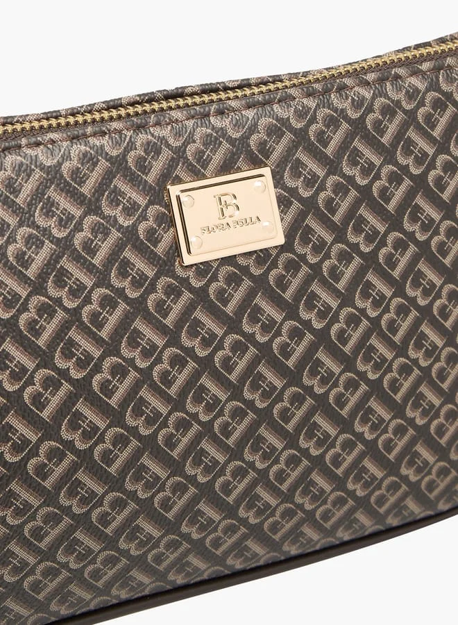Flora Bella By Shoexpress Womens Textured Shoulder Bag With Zip Closure And Chain Strap