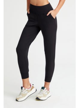 Los Ojos Women's Black High Waist Jogger Sweatpants Joggers  - Image 3