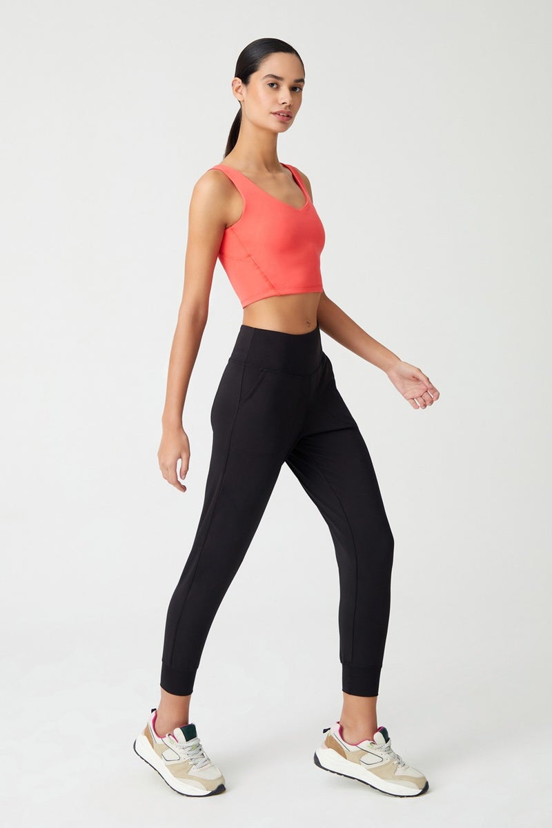 Los Ojos Women's Black High Waist Jogger Sweatpants Joggers  - Image 5