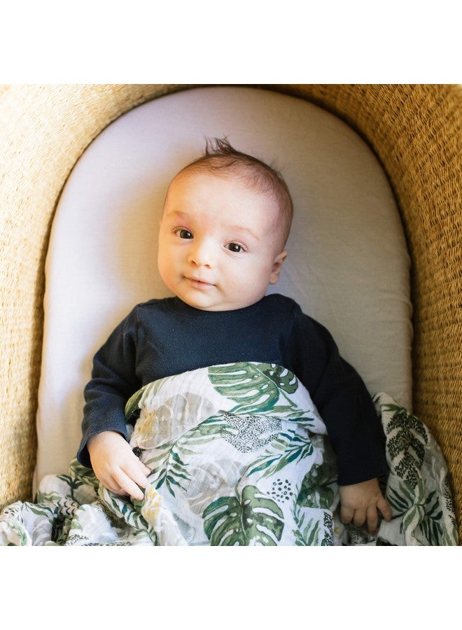 Bebe au Lait Bebe au Lait Jungle Rainforest Muslin Swaddle Blanket, Green, One Size (SWBMJG) - Image 3