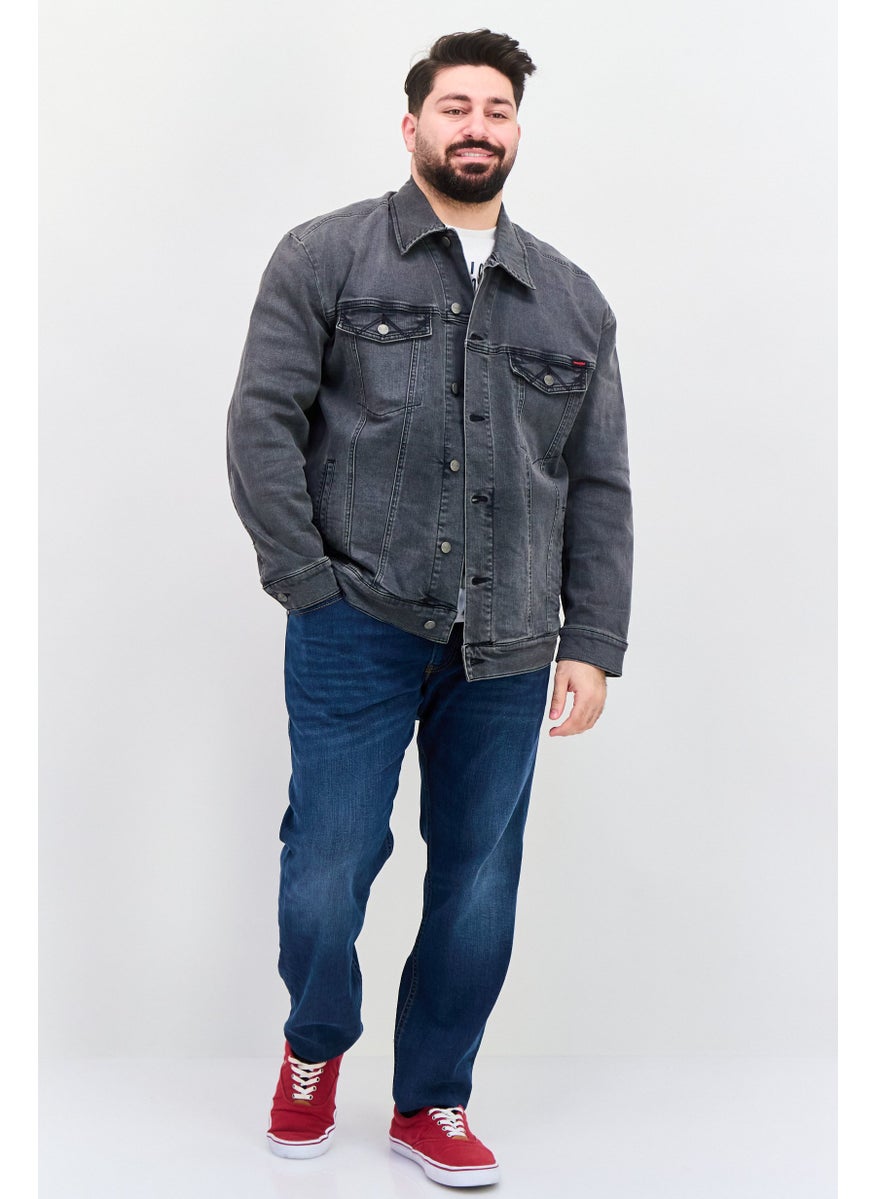 Wrangler - Men Washed Denim Jacket, Black - Image 1