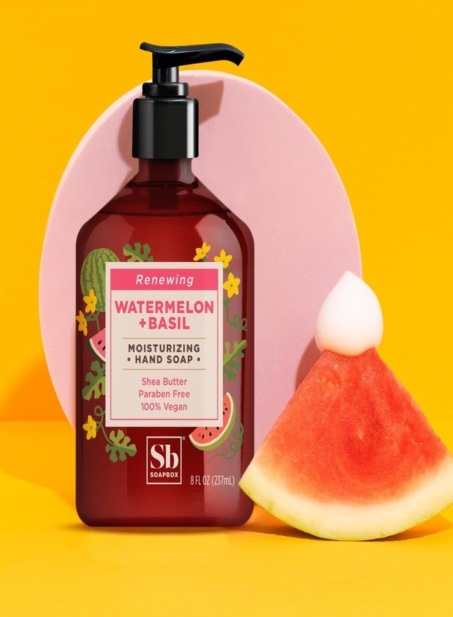 Soapbox Hand Soap Watermelon + Basil Hand Soap for Bathroom & Kitchen with Pump Dispenser, (6 Pack, 8 oz Each) - Image 3