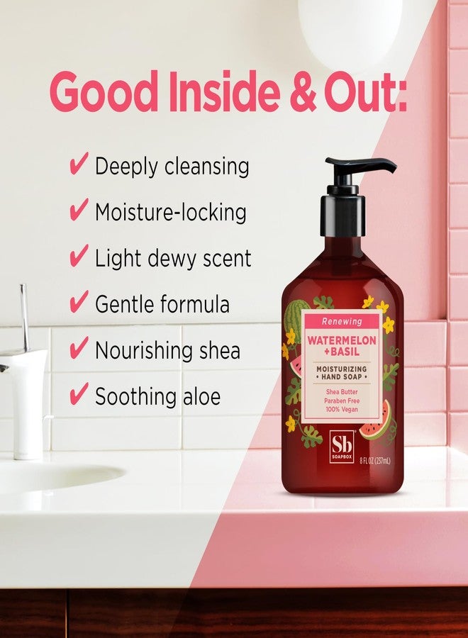 Soapbox Hand Soap Watermelon + Basil Hand Soap for Bathroom & Kitchen with Pump Dispenser, (6 Pack, 8 oz Each) - Image 5