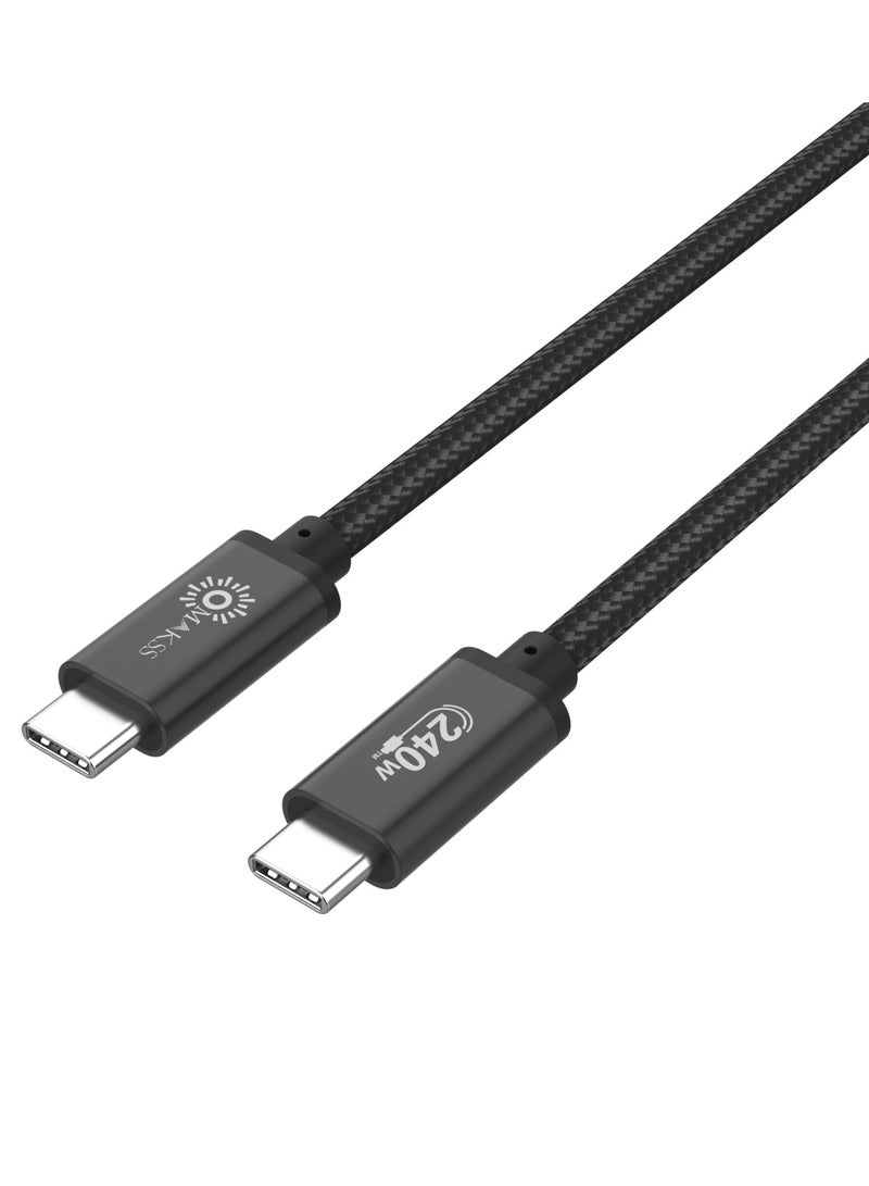 OMAKSS USB C Cable 1M Braided 240W (48V 5A) Power Delivery PD 3.1 Fast charge USB C to Type Cable for iPhone 15/16 pro max, MacBook Pro/Air, iPad Pro 2022/Dell XPS/Galaxy S25/24/23 Ultra/Huawei P70 - Image 1