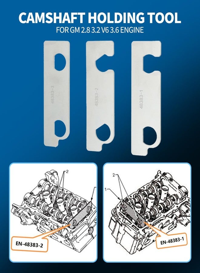DPTOOL Camshaft Retaining Aligning Timing Kit Compatible with GMC Opel Saab Cadillac Buick Chevrolet 2.8 2.9 3.0 3.2 3.5 3.6 3.7 4.2 Engine EN-48383 EN-46105 EN-46106 EN-46111 J-44221 - Image 5