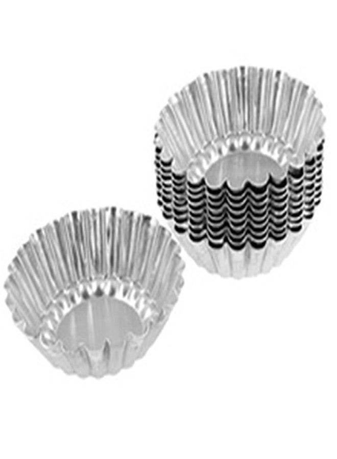RINKLE TRENDZ® Aluminium Cup Tart Mould - Big - Set of 10 Pieces - Image 1