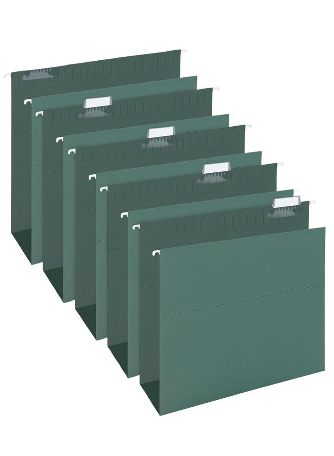 HERKKA Extra Capacity Hanging File Folders, 30 Pack Reinforced Legal Size Hanging Folders with Heavy Duty 3 Inch Expansion, Designed for Bulky Files, Medical Charts, Green - Image 1