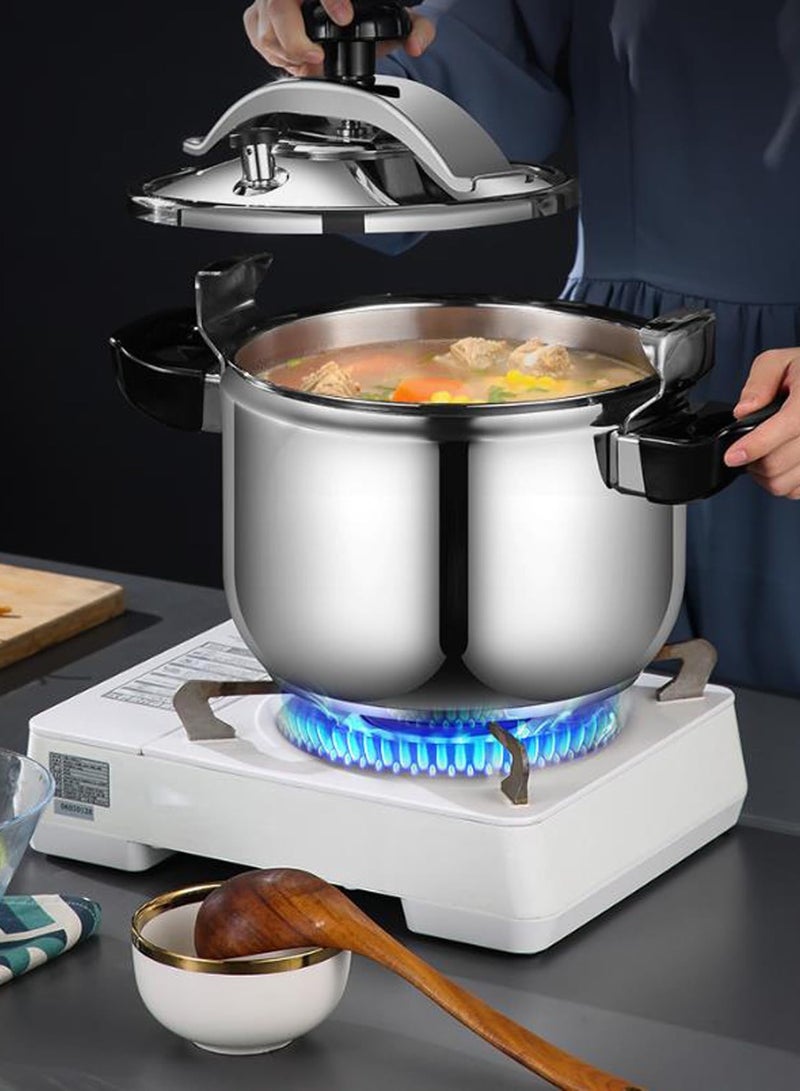 Bukela Explosion-Proof Safety Pressure Cooker | 304 Stainless Steel Double Bottom Cooking Pot for Gas & Induction Stoves | Fast Cooking & Durable Kitchenware - Image 4