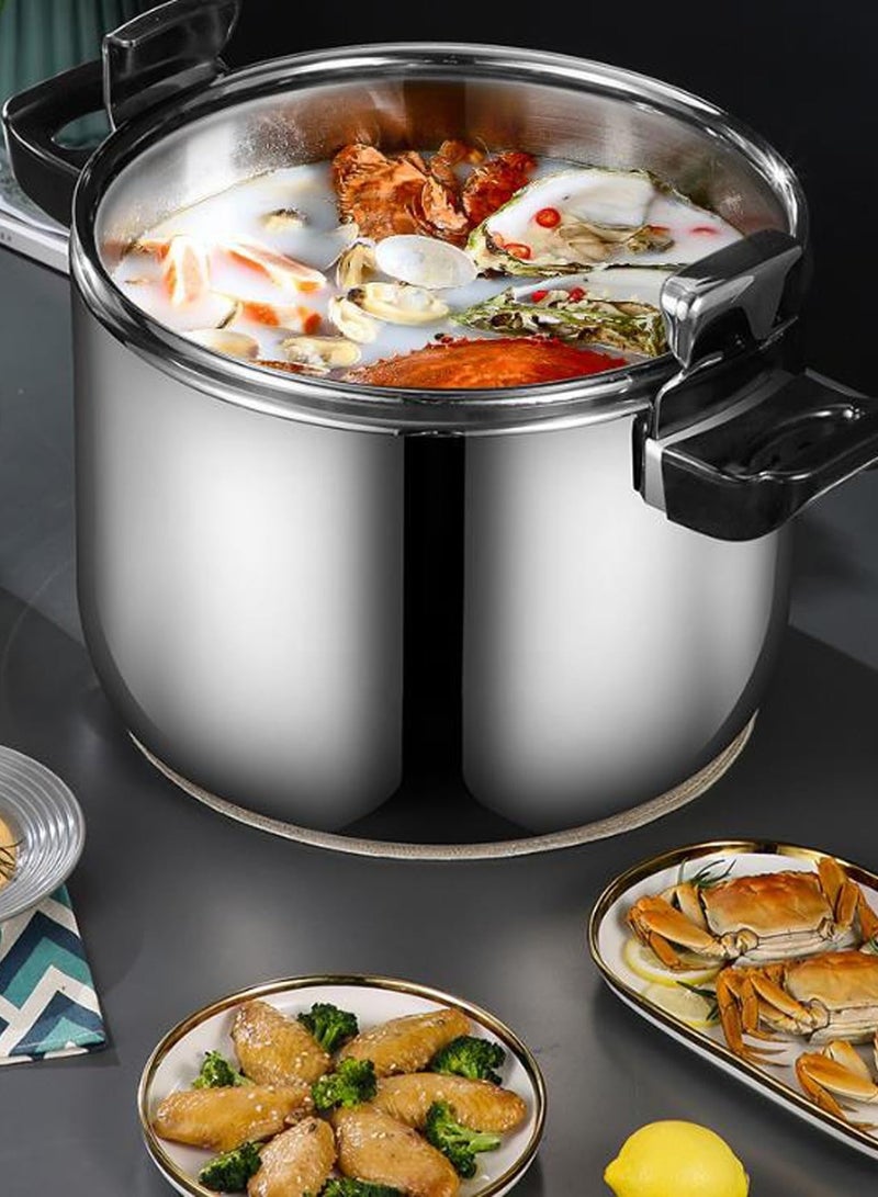 Bukela Explosion-Proof Safety Pressure Cooker | 304 Stainless Steel Double Bottom Cooking Pot for Gas & Induction Stoves | Fast Cooking & Durable Kitchenware - Image 3