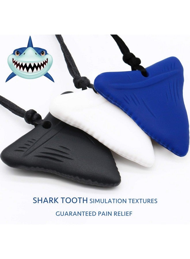 QUALEAP AMBER Shark Tooth Sensory Chew Necklace (6 Pack) Chewing Necklace Teething Necklace Teether Necklace Chew Toys For Kids Boys Or Girls Teething Toys Designed For Chewing Autism Sensory Teether Toy - Image 3