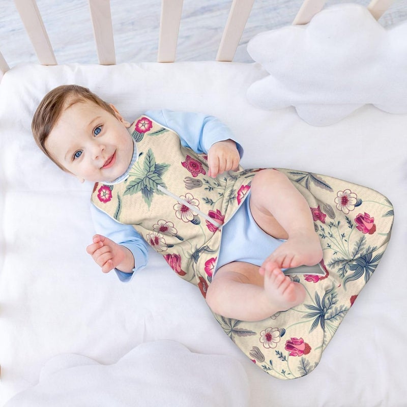 William Morris Daisy Floral Pattern Red Orange Baby Wearable Blanket Infant Boys Girls Sleeping Bags for Newborn X-Large - Image 3
