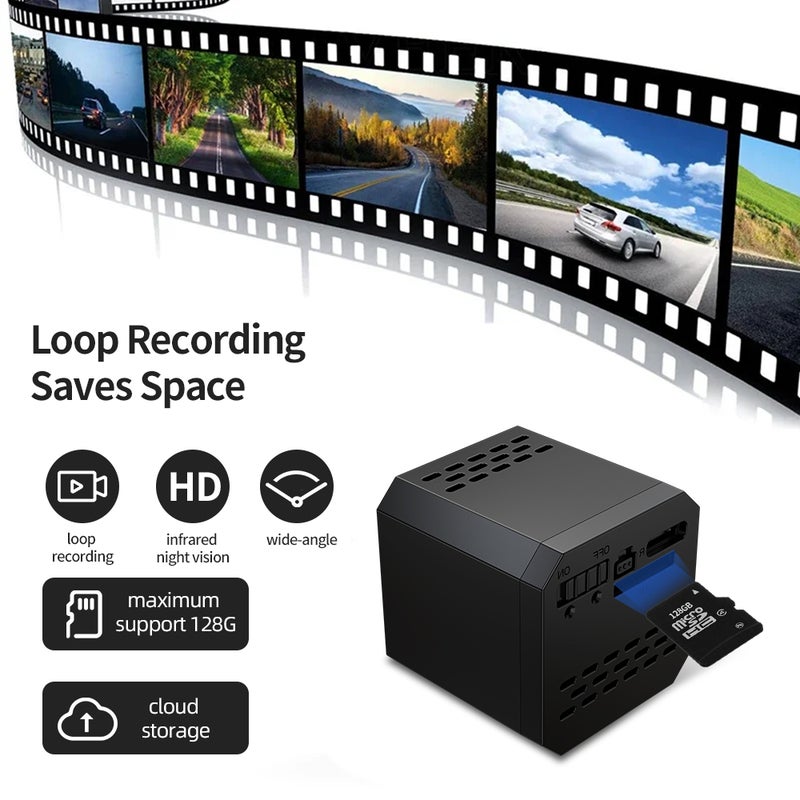 Mini Square HD 1080p Surveillance Camera with Night Vision, Motion Detection, and Smart Wireless Wi-Fi - Image 3