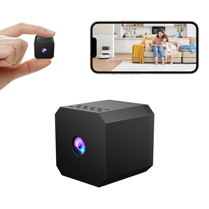 Mini Square HD 1080p Surveillance Camera with Night Vision, Motion Detection, and Smart Wireless Wi-Fi - Image 2