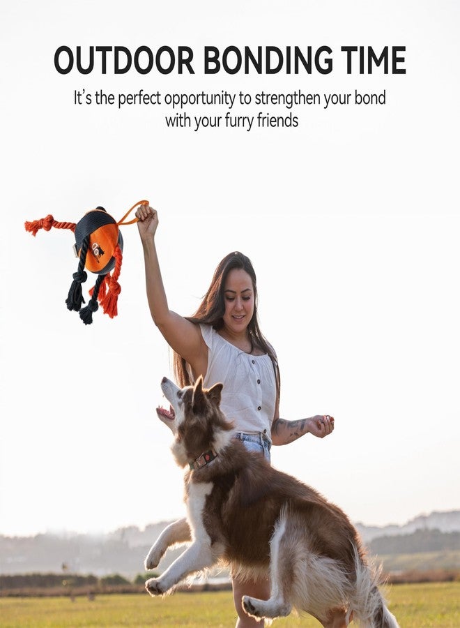 ALL FOR PAWS Dog Toys 13.8 Inches - Durable Tug-of-War, Fetch, and Chew Toys not for Aggressive Chewers with Rope, Ball, and Dental Knots - Interactive Indestructible Toy for Medium Breed Dogs - Image 4