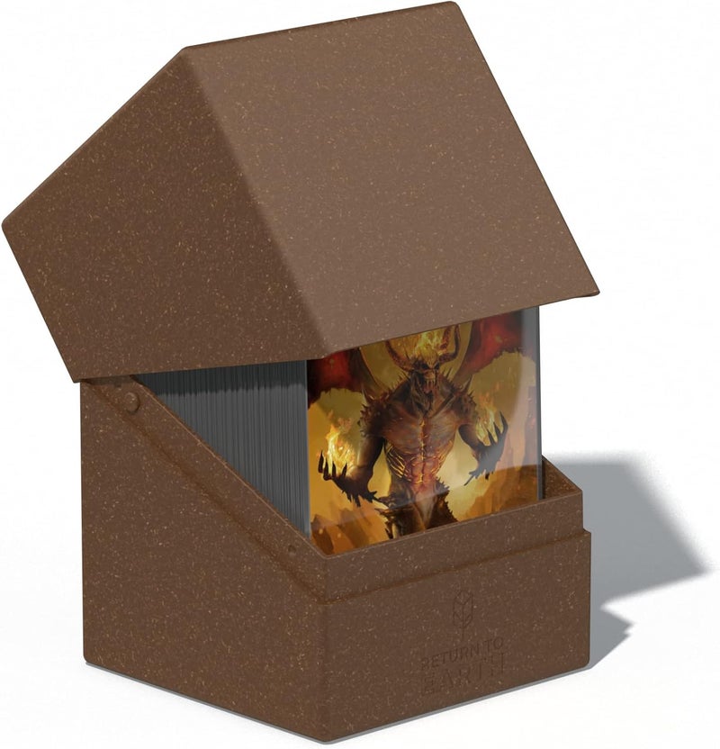 Ultimate Guard RTE Boulder 100+, Deck Case for 100 Double-Sleeved TCG Cards, Brown, 97% Renewable, Made in Germany, Secure & Durable Storage - Image 2