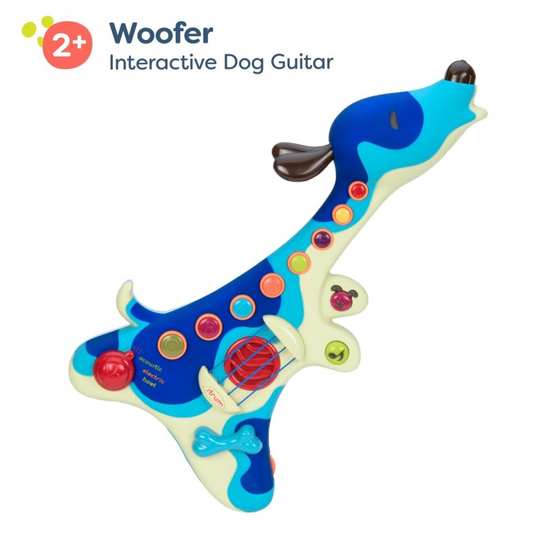 B. toys- Woofer- Interactive Dog Guitar- Musical Toys- 3 Music Modes- Big & Colorful Buttons – 2 Years + - Image 2