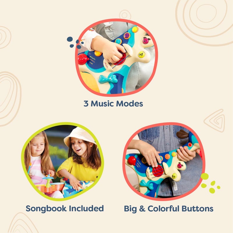 B. toys- Woofer- Interactive Dog Guitar- Musical Toys- 3 Music Modes- Big & Colorful Buttons – 2 Years + - Image 4