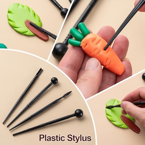 Amrules Clay Tools Kit, 27 PCS Pottery Tools, Practical Polymer Clay Sculpting Tools Kit, Air Dry Clay Tools Set for Adults, Pottery Craft, Dotting, Carving, Drawing, Molding, Modeling, Shaping - Image 2