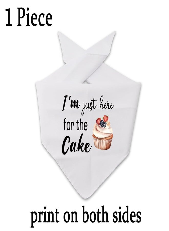 JXGZSO 1 Piece I'm Just Here for The Cake Funny Dog Wedding Bandana Engagement Announcement Gift (for The Cake D) - Image 2