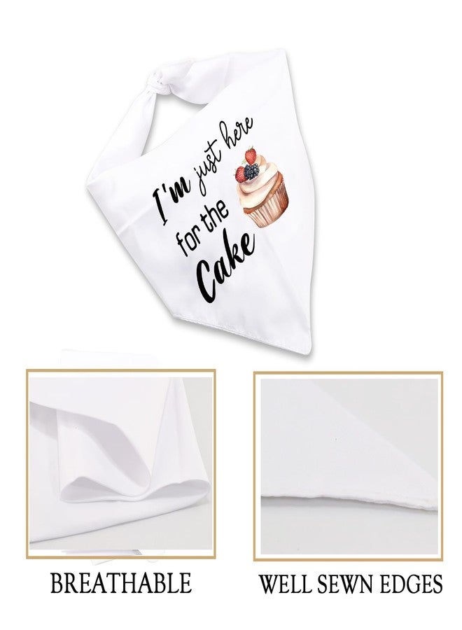 JXGZSO 1 Piece I'm Just Here for The Cake Funny Dog Wedding Bandana Engagement Announcement Gift (for The Cake D) - Image 4