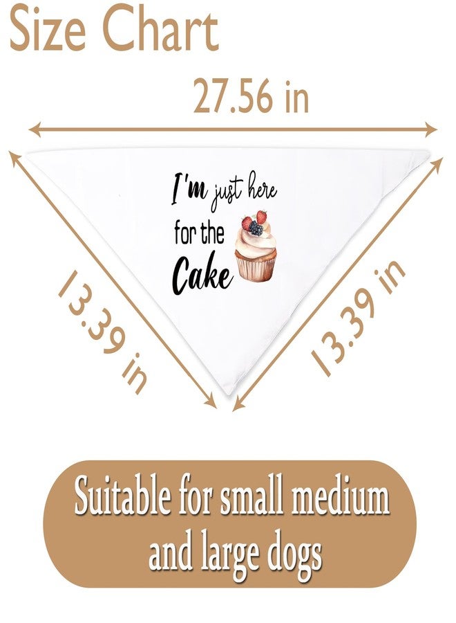 JXGZSO 1 Piece I'm Just Here for The Cake Funny Dog Wedding Bandana Engagement Announcement Gift (for The Cake D) - Image 3