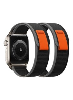 2Pack for Apple Watch Trail Band 49mm 45mm 44mm 42mm Nylon Woven Sport Strap for iWatch Series Ultra/8/7/SE/6/5/4/3/2/1