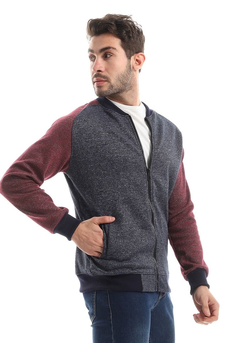 Caesar Mens sweat shirt With Zipper  - Image 2