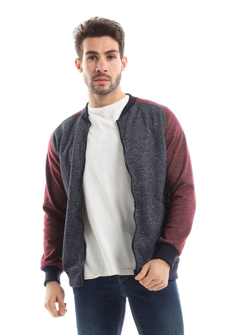 Caesar Mens sweat shirt With Zipper  - Image 1