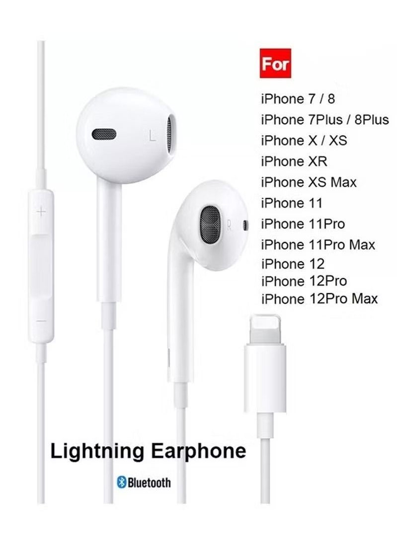 Zaboon Pop-Up Window Bluetooth Lightning Headset With Mic For Apple iPhone 7/8/X/Xs/XR/11/12/13 Series White  - Image 2