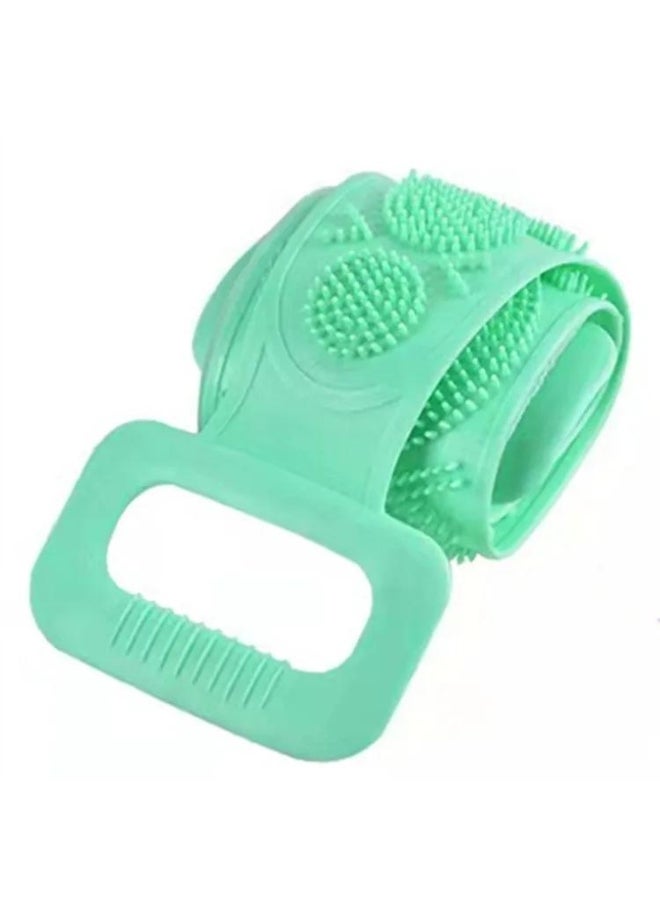 Loquat Silicone Back Scrubber for Shower Bath Body Brush Back Washer with Handle for Men and Women Deep Cleansing Massage Skin