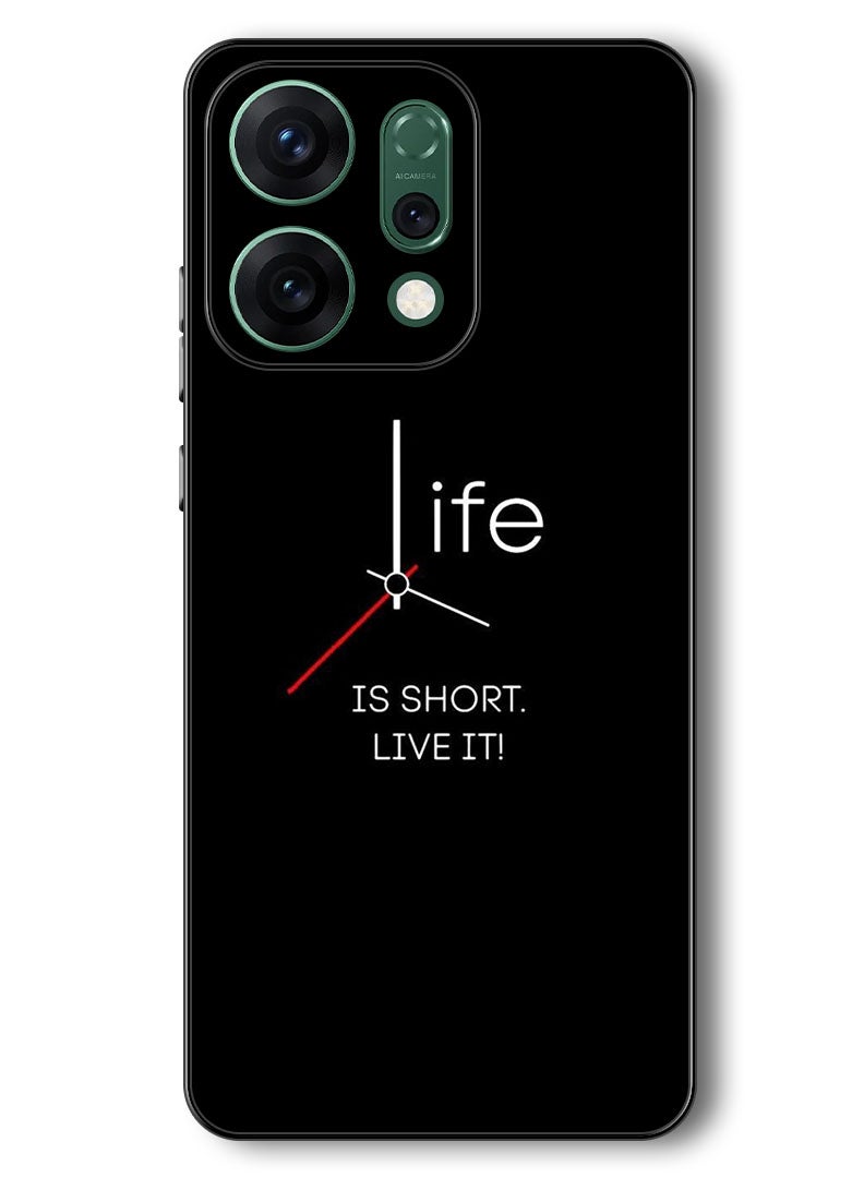 Theodor Case Compatible with Oppo Reno 14 6.59 Inch Protection Shockproof Bumper Cover Life is Short - Image 1