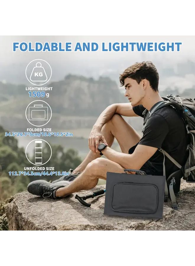 Portable 40W Foldable Solar Panel Charger Monocrystalline Solar Power Bank With USB Type C DC Output For Outdoor Camping Hiking Emergency And Household Use - Image 4